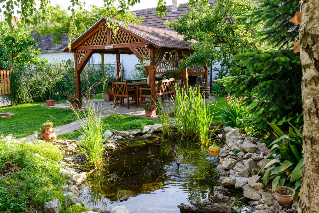 Backyard With Pond