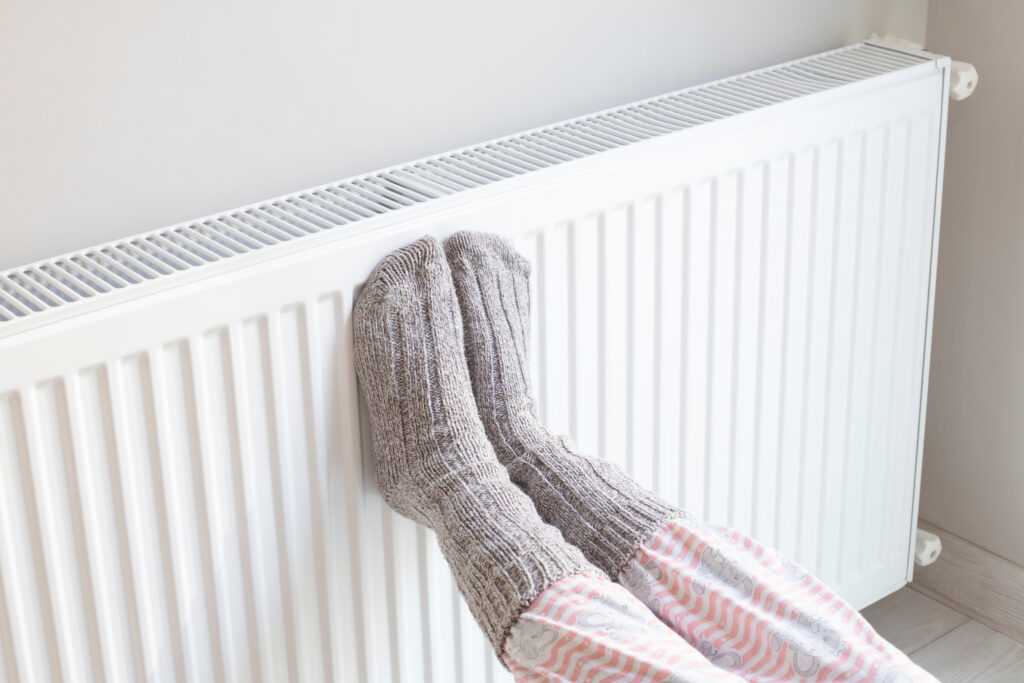 Person cold even when heat is running.