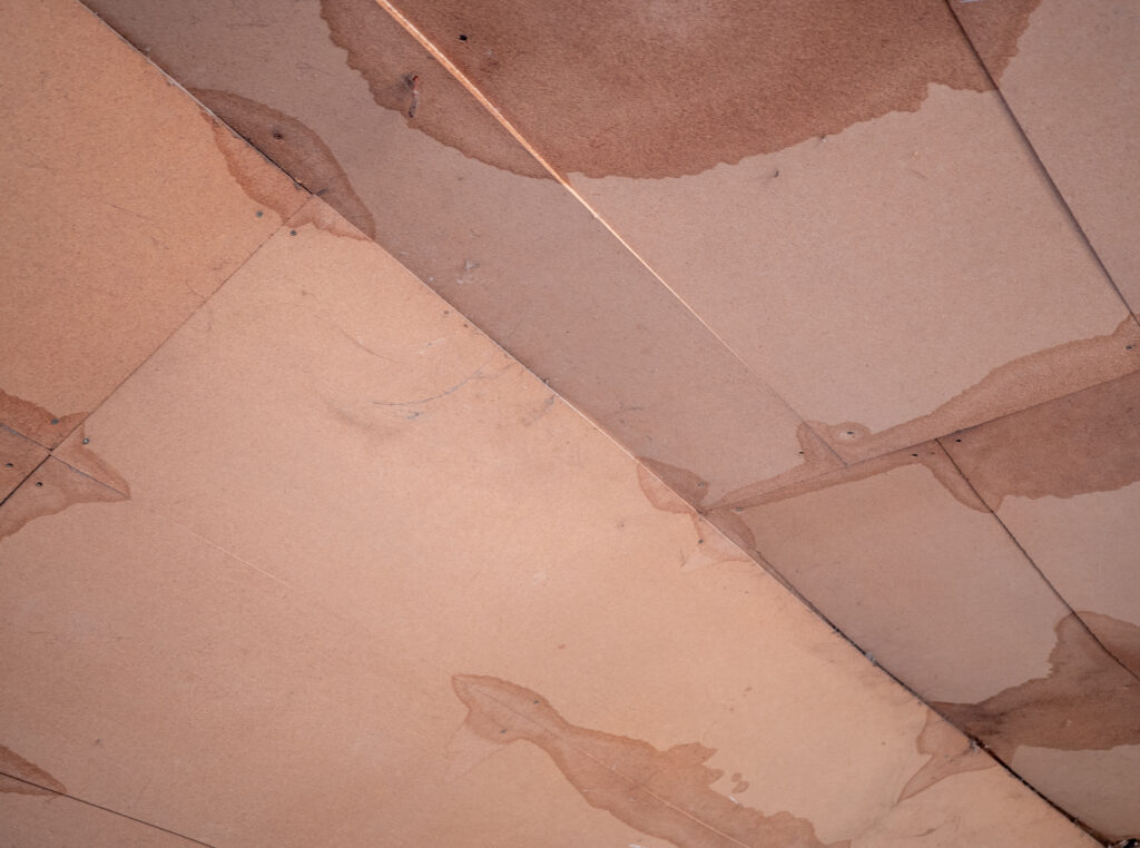 Water stains in attic is a sign of needed roof repair