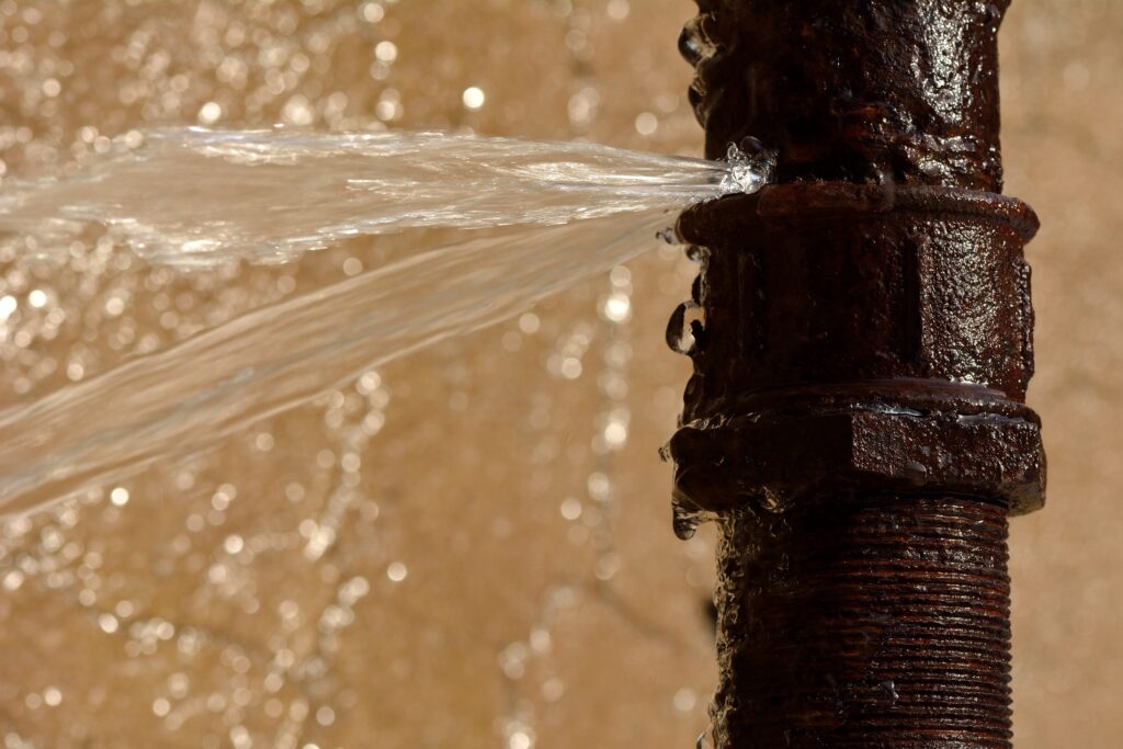 Rusty Burst Pipe