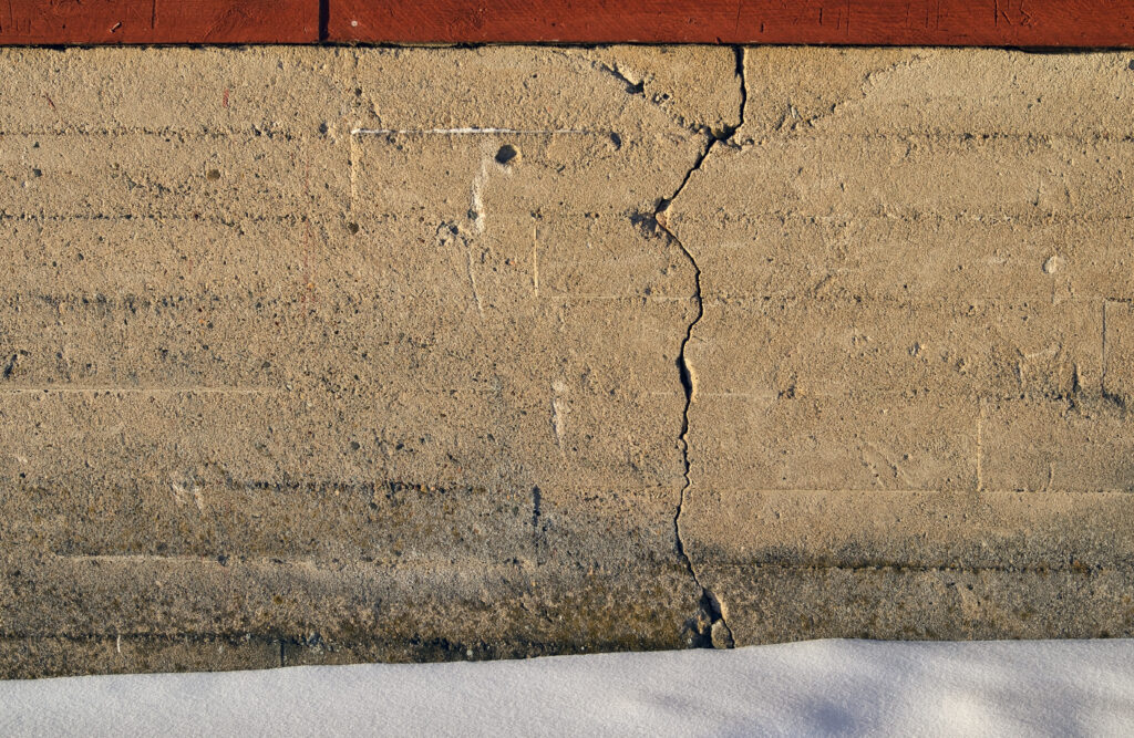 Foundation crack can lead to rainwater getting in basement