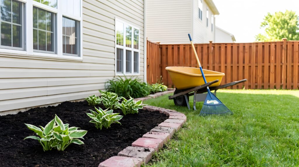 Soil can cause rainwater to flow near house
